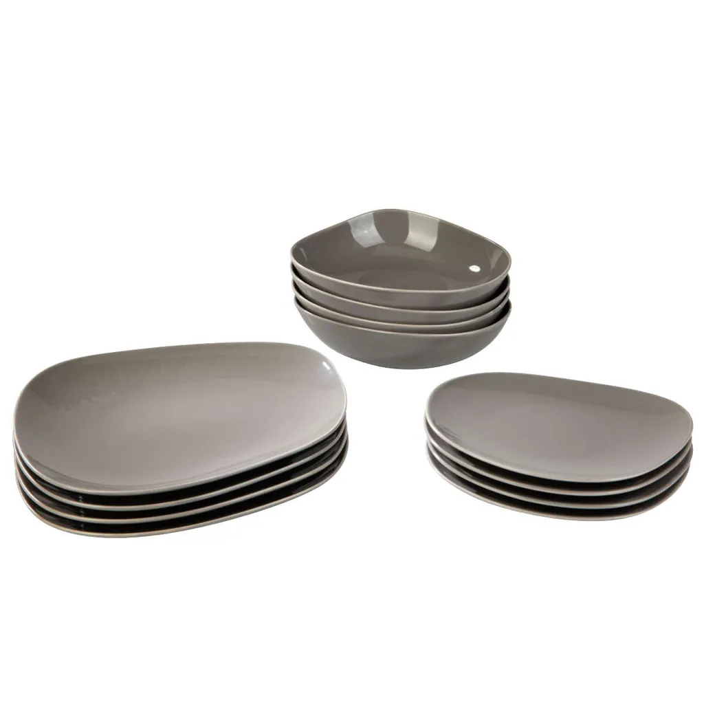 like. by Villeroy & Boch Organic Taupe Starter Teller-Set 12tlg.